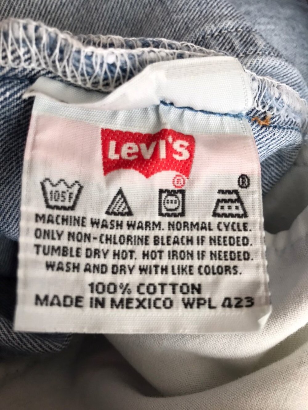 Vintage Levi 501 Jeans 40x30 act 36x29 2000 Y2K Button Fly Light Wash Levis VTG - Picture 9 of 10